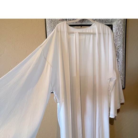 White Washed Summer Cotton Maxi
Oversized Open Front Kimono Duster - Picture 6 of 8